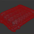 Quilted Soft Furniture Mattress With Comfortable Textured Surface And Ruffled Edges