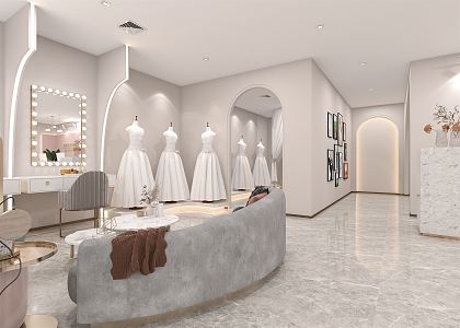 Light Luxury Bridal Shop 3d model