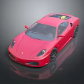 Red Sports Car With Sleek Aerodynamic Design And Glossy Exterior Finish