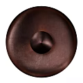 Modern Round Wall Lamp With Metallic Copper Finish And Warm Light Projection