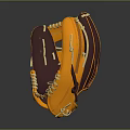 Durable Leather Baseball Glove For Sports With Maroon And Orange Stitching