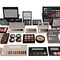 Assorted Makeup and Cosmetics Collection Featuring Perfume Eyeshadow Palettes Blush and Lipstick