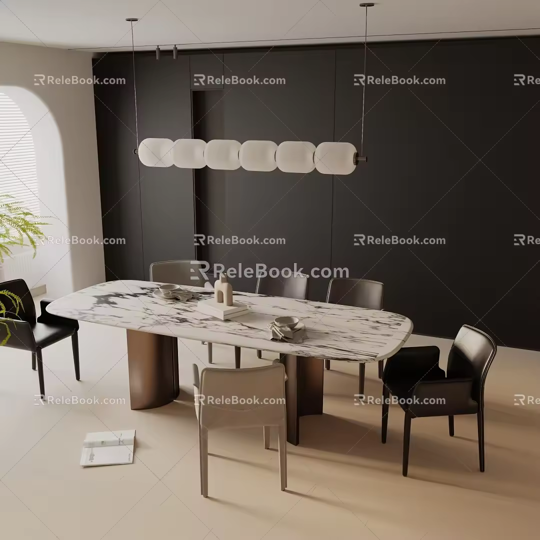 Modern table combination 3d model
