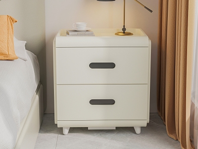 Nordic Cream Simple Bedside Cabinet Bucket Cabinet model