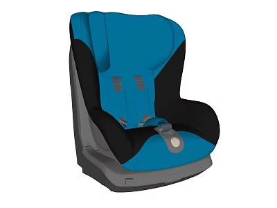 Blue And Black Massage Chair With Modern Ergonomic Design And Comfortable Backrest 3d model