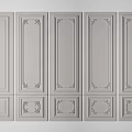 White Wall Panels With Various Decorative Patterns For Home Interior Decoration 3d model