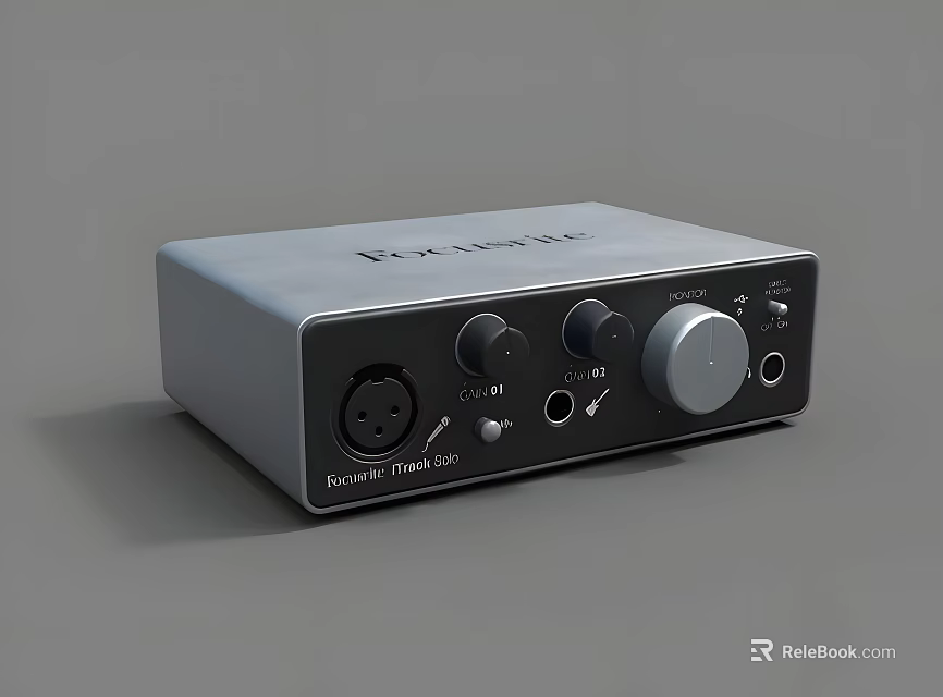 Focusrite Scarlett Solo 3rd Gen Audio Interface with Mic Headphone Connectivity and Compact Design 3d model 