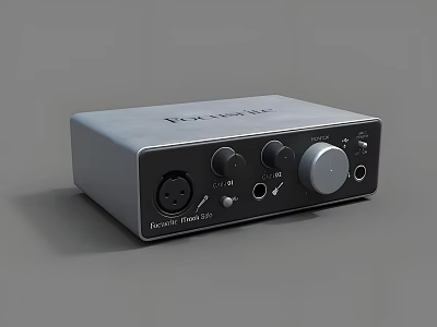 Focusrite Scarlett Solo 3rd Gen Audio Interface with Mic Headphone Connectivity and Compact Design 3d model
