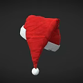Festive Christmas Santa Hat with Red Body White Brim and Soft White Pom Pom