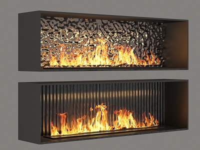 Modern Fireplace 3d model