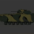 Modern Armored Military Vehicle Featuring Camouflage Paint Tracked Design And Turret
