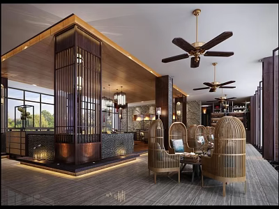 Reception area 3d model