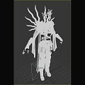 Elaborate Dark Gothic Outfit With Spiked Decorations And Intricate Structured Design