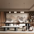 New Chinese Style Song Style Tea Room Study 3d model