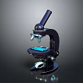 Professional Biological Laboratory Microscope With Adjustable Lens Focus Knob And Glass Slide