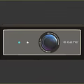 Modern XGIMI Projector With Dark Brown Silver Body And Blue Lens Indicator Light