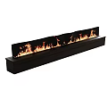 Decorative Ornament Set Long Black Fireplace With Realistic Flame Effect For Modern Home Decor