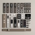 Elevator button Elevator button Floor display Elevator screen 3d model