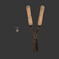 Vintage Garden Tools Old Shovel And Pruning Shears With Wooden Handles