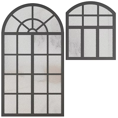 Stylish Modern Casement Window Design With Grid Panes And Glass Panels 3d model