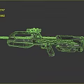 Advanced Futuristic Sci Fi Weapon Rifle With Scope And Detailed Design 3d model