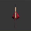 Elegant Red Lace Camisole Hanging On Wooden Hanger Against Dark Backdrop