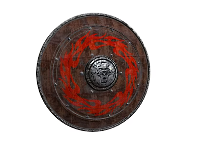 Shield Medieval Shield Armor Round Shield Weapon Game Equipment 3d model