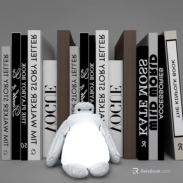 Modern White Table Lamp Illuminating Books On Bookshelf In Study Room 3d model 