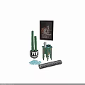 Elegant Wall Decor With Framed Art Cactus In Patterned Pot And Green Side Table