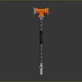 Heavy Duty Orange Handle Claw Hammer With Metal Head And Anti Slip Grip Design