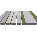 Garden Ornaments With Various Paving Slabs And Green Turf Strips Design