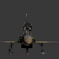 Military Fighter Jet with Camouflage Paint Open Canopy and Serial Number 014