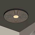 Modern Circular Ceiling Light With Concentric Circles Design And White Light For Home Interior