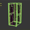 Modern Black Electronic Server Rack Cabinet With Glass Door For Data Center Use 3d model