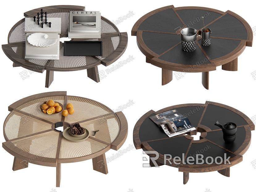 Middle ancient style coffee table combination model