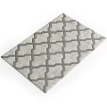 Square Rug With Geometric Pattern Gray And Beige Textured Modern Minimalist Design 3d model