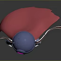 Fantasy Character With Blue Helmet Round Ornament Red Cape And Colorful Outfit Design