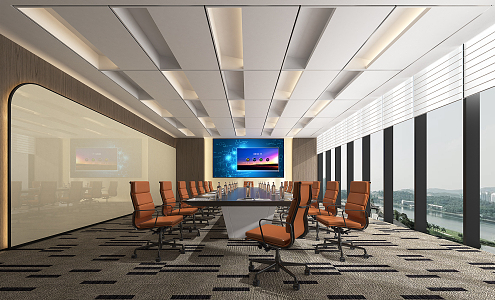 Modern Conference Room 3d model