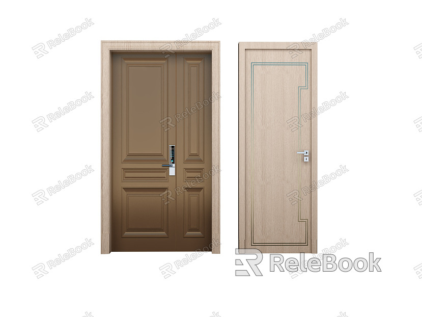 Modern Mumu Door Simple Wooden Door model