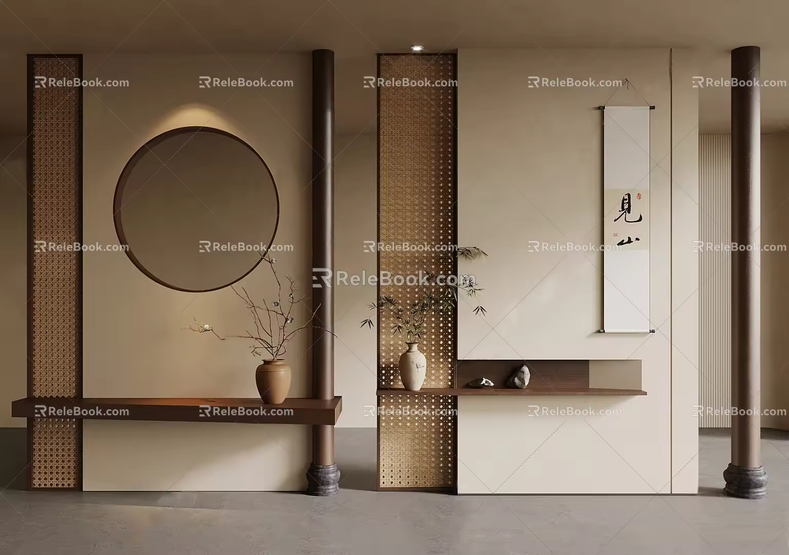 New Chinese-style Entrance New Chinese-style Entrance Partition Flower Lattice New Chinese-style Entrance Song-style Entrance Partition Screen New Chinese-style 3d model