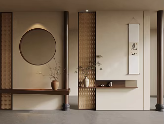 New Chinese-style Entrance New Chinese-style Entrance Partition Flower Lattice New Chinese-style Entrance Song-style Entrance Partition Screen New Chinese-style 3d model