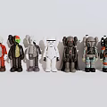 Seven Collectible Figurines With Different Colorful Designs And Unique Outfits