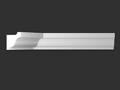 White Structural Component With Long Strip Design And Smooth Curved Surface 3d model