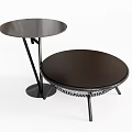 Modern Round Metal Coffee Tables Featuring Unique Leg Design And Mesh Base 3d model