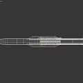 Modern Silver Military Missile Weapon With Warhead Aerodynamic Body And Tail Fins