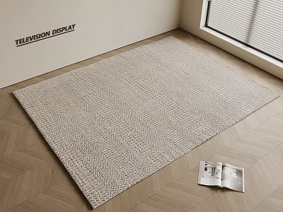 Modern Minimalist Carpet Square Carpet Coarse Carpet Living Room Carpet Cream Style Carpet 3d model