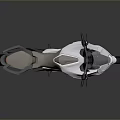 Modern Sporty Motorcycle with White Body Red Alloy Wheels and Sleek Design