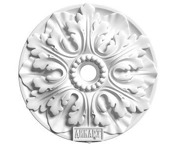 European-style lamp panel gypsum component carved 3d model