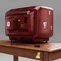 Vintage Retro TV Set Placed On Carved Wooden Table With Classic Design