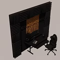 Esports Hotel Gaming Room With Soundproof Wall Gaming Desk Ergonomic Chair And Computer Setup
